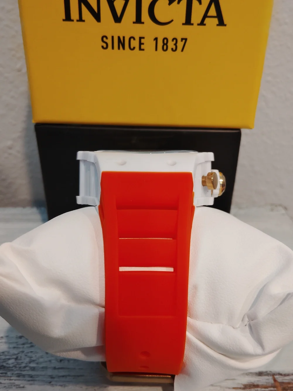 Invicta Orange and White Chronograph Watch 44mm